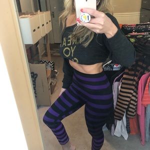 K-Deer stripped leggings